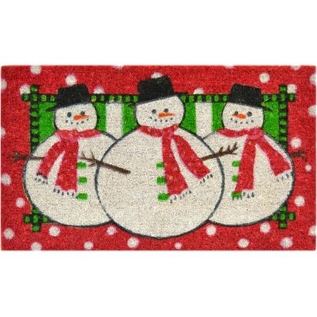 IMPORTS DECOR INC Imports Decor 159SCM Three Snow Men Door Mat 159SCM